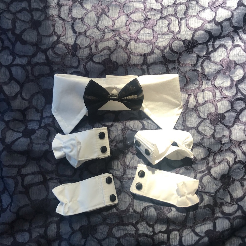 🐾🐾Dog Wedding Tuxedo Set: Worn Once for Photo Op - Picture 2 of 7
